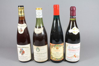 4 bottles of 1978 Chateau Neuf De Pape by La Benardine, a  bottle of 1979 Coteaux du Layon, a bottle of Chateau des  Jacques, a bottle of sherry and 6 other bottles of wine