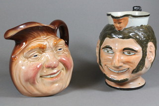 A Royal Doulton character jug John Barleycorn 6" and an 18th  Century style pottery character jug 7"