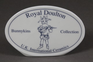 A Royal Doulton limited edition Bunnykins International oval table sign, exclusive edition of 1000
