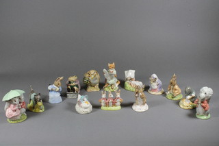 A collection of 14 Royal Albert Beatrix Potter figures comprising Cottontail, Mr Jackson, Foxy Reading, Mr Alderman Ptolemy,  Benjamin Bunny Wake Up, John Joiner, Diggory Delvet, Lady  Mouse Made a Curtsy, Timmy Tiptoes, Jemima Puddleduck,  Benjamin Bunny Sat on a Bank, One More Twist, Mopsy and  Cottontail and Goody and Timmy Tiptoes, boxed
