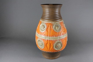 A West German Art Pottery vase, the base marked 577/40 15"