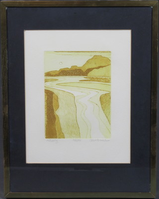 John Brunsden, 20th Century British School, a limited edition coloured print, "Estuary" 98/150, signed in pencil 6"h x 4.5"w