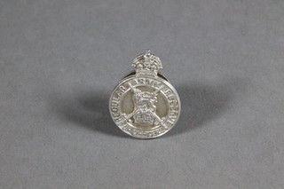A silver Regular Army Reserve officer's lapel badge,  Birmingham 1939