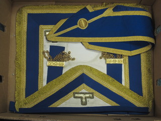 Masonic regalia comprising a Provincial Grand Officer's full dress apron and collar