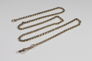 A gold belcher link chain 25"