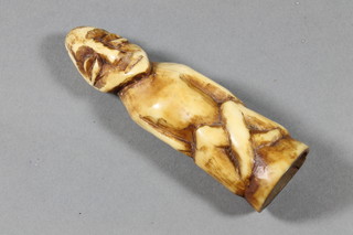 A carved ivory tusk 4.5"