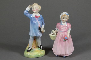 2 Royal Doulton figures - Little Bo Peep RD64/50 5" and  Tinkerbell HN1677 4.5"