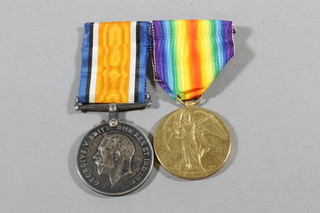 A British War medal to 21914 Pte. C Howlett Notts & Derby  Regt. together with a British War medal to 9715 Pte. J Dawber  West Yorkshire Regt.