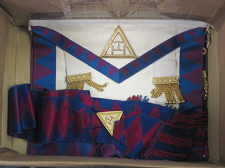 Masonic regalia comprising 2 Royal Arch Companions aprons  and sashes