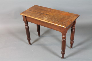 An early Victorian and later mahogany side table 26"h x 33"w x 16"d