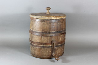 A coopered pine butter churn 12"