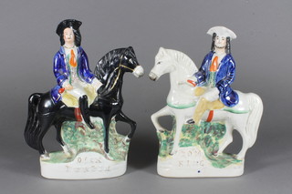 2 Staffordshire figures - Tom King 9" and Dick Turpin - r,   ILLUSTRATED