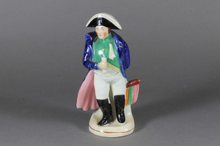 A Staffordshire figure of Emperor Napoleon 7"