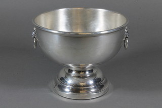 A modern silver pedestal bowl with Birmingham marks, raised  on spreading foot, 10 ozs