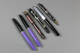An Imperial V-102 fountain pen, a Reform fountain pen, 2 Diplomat 150 fountain pens and a Pelikan 21 Silvexa fountain  pen
