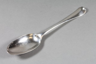 An 18th Century Continental silver, bottom marked, Old English  pattern table spoon, 2 ozs