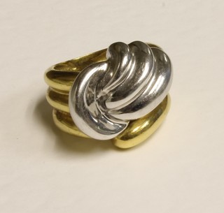 A 2 colour gold scarf ring