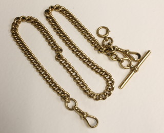 A 9ct gold curb link chain 16.5", 57.7 grams