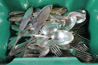 A quantity of Art Deco silver plated flatware
