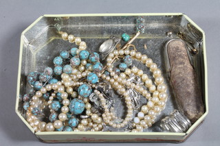A small collection of various costume jewellery