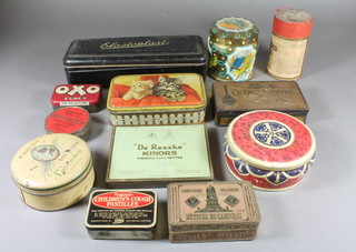 A collection of various tins