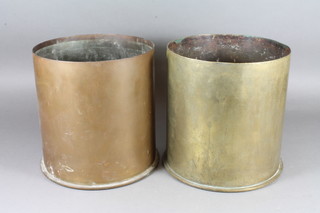 A pair of large Continental brass shell case, the base marked 44Polte Magdeburg 1916