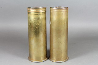 Well made Brass Polte Magdeburg 1915 Trench Art shell, York and Lancaster  Hat