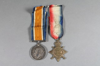 A pair 1914-15 Star and British War medal to 211 Pte. C  Browne East Surrey Regt.