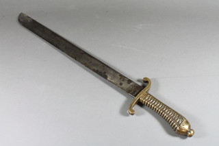 A Continental Pioneer style sword with brass grip 19"