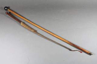 A Gloucester Regt. swagger stick 1931 and a small riding crop,  f,