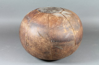A large leather medicine ball