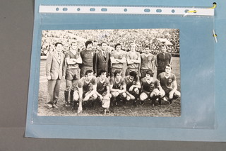 A signed black and white photograph, the reverse marked  Douglas Houghton from Dynamo Moscow 6" x 9.5"