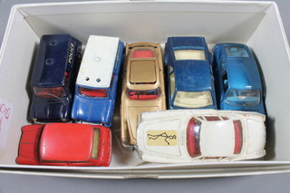 A Corgi James Bond Aston Martin DB5, a Corgi Saint Volvo  1800 and 5 other toy cars