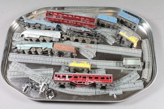 A "Lonestar" die cast miniature train set comprising tenders, locos, carriages etc