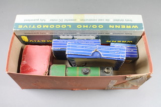 A Wrenn 00/H0, 2-8-0 locomotive, in maroon LMS livery,  No.8000, boxed 10.5"l, together with a Hornby Dublo Pullman  car, various junction signals, buffer stops etc