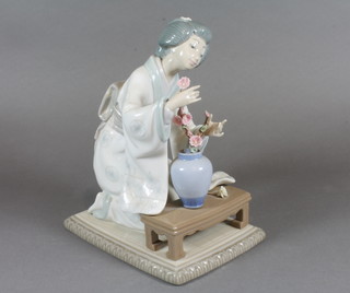 A Lladro figure - Oriental girl 4840 11"