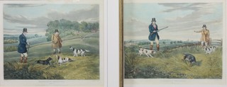 After H Alken, 2 coloured prints of partridge shooting 8.5"h x 10.75"w