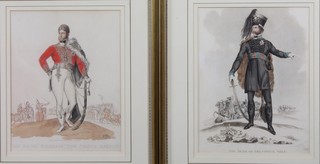 A set of 4 reproduction Military coloured prints of officers  12.5"h x 10"w