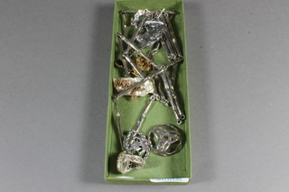A Scots silver brooch in the form of a long boat and a collection  of costume jewellery