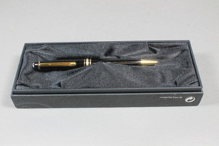 A Mont Blanc ball point pen, boxed and with certificate