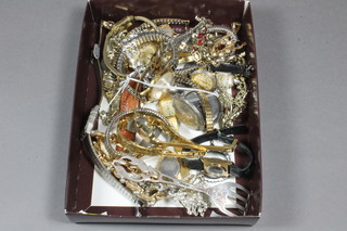 A collection of watches and costume jewellery
