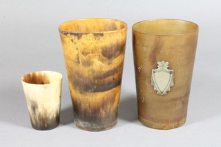 3 various horn beakers
