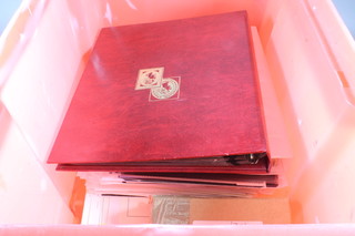 2 loose leaf albums of Jersey and World stamps together with a collection of other stamps