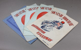 5 Southampton Speedway souvenir programmes 1947-1950 and  1955