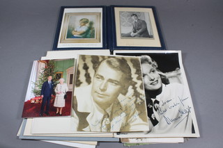 7 Royal Christmas cards, 6 signed by the Queen and Prince  Philip, dated 1964, 1965, 1966, 1971, 1972, 1974, and 1980  signed Elizabeth R, a signed black and white photograph of  Prince Andrew 5" x 4", a Christmas card marked From The  Royal Household, 2 telegrams from Balmoral - July 1977 signed  by Private Secretary and August 1980 Elizabeth R and 2 other  signed photographs of actors Anna Neagle and Alan Ladd