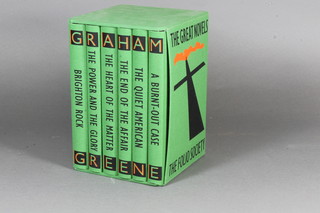 Graham Green, The Folio Society, including titles "Brighton  Rock, The Power and The Glory, Heart of the Matter, End of the  Affair and a Burnt Out Case" together with novels by Marcel  Proust and others