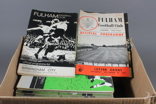 A large collection of Fulham football club programmes