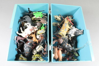 A collection of Britains and other lead and die cast farm animals  etc