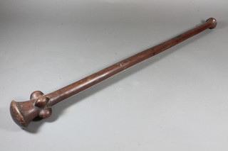 An African carved throwing club 30"
