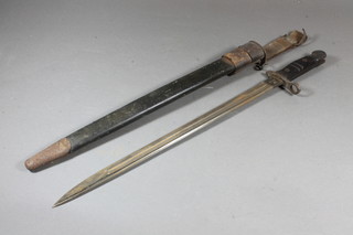 A WWI American Remmington bayonet complete with scabbard